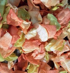 Silk Flower Petals. Wedding. Decor. Bowl Filler. Yellow. Orange. Green.