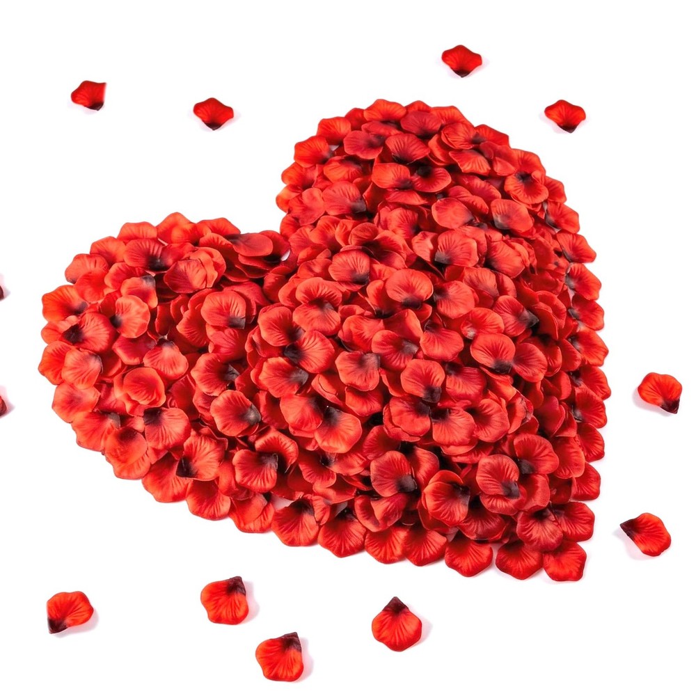 Sukh 1200Pcs Artificial Rose Petals – Silk Fake Red for