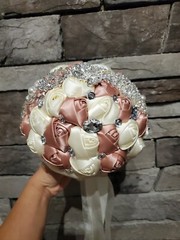 Bridal Bouquet – bling pink and white wedding
