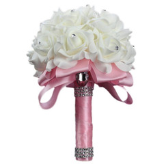Wedding Fake Flowers Bridal Bouquets Bridesmaid Rose Centerpiece Bride Hydrangea