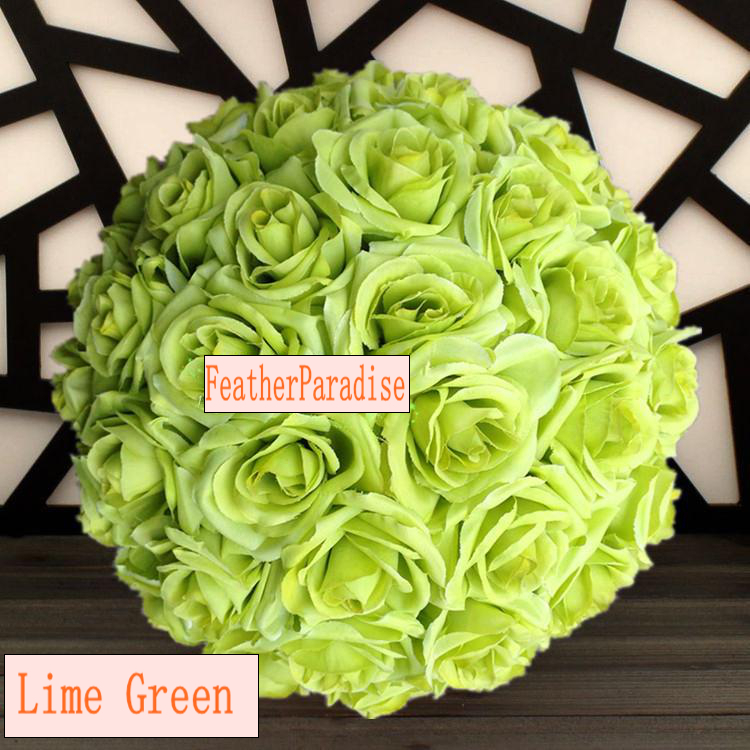 Green Rose Flower Ball Wedding decoratin Ball Kissing Ball 11-12 inches USA