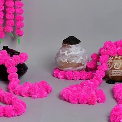 indian Wedding Decor Artifical Garlands handmade Marigold Flower Vine 20 PC lot