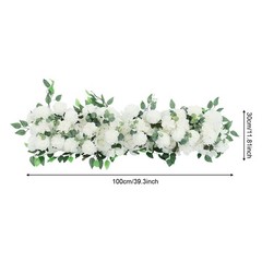 For Party Wedding Artificial Flower Row Decoration Wedding Arch Backdrop(white)