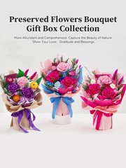 Preserved Flowers Bouquet, Forever for Delivery, Hot Pink