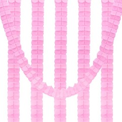 6Pcs 9.8ft Four-Leaf Paper Flower Garland Hanging Streamers Light Pink
