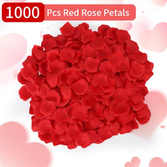 1000 Pcs Petalos de Rosa Artificiales Rojos para Noche Romantica Boda y Eventos