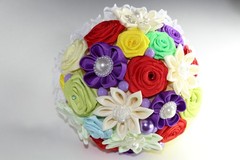 wedding bouquet rainbow bridal flowers bridesmaids bouquets