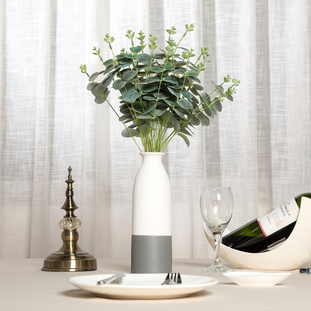 Eucalyptus Greenery 2 bushes Frosted Green Branches Artificial Party Home Decor