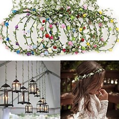 Artificial Greenery Eucalyptus Vine, 252ft Plants Fake Hanging Green Leaves