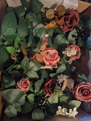 Ling’s Moment 5FT Sunset Terracotta Flower Garland w/ Eucalyptus Leaves