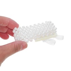 4 Pcs Wrist Flower Band Pearl Wristlet for Corsage Bracelet with Ribbon