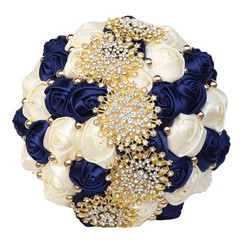 White and Wine Red wedding bouquet artificial Sweet 15 Quinceanera bouquet