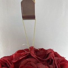 Silk Flower 9” Kissing Ball Red Rose Pomander Wedding Home Decor