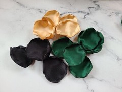 Emerald Green Rose Petals Gold Black Flower Girl Petals Fall Wedding Decor We Do