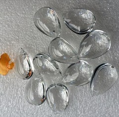 20Pcs 36MM Clear Sparkle Crystal Smooth Prism Pendant Loose Bead Chandelier Part