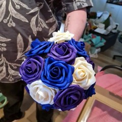 US 25/50pcs Artificial Flower Lifelike Foam Roses Home Party Decor DIY Bouquet