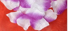 100 – new – SILK – DEEP LAVENDER ON LIGHT LAVENDER ROSE PETALS