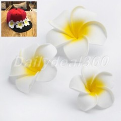 10/50pcs Wedding Party Artificial Foam Frangipani Flower Plumeria Decor Ornament