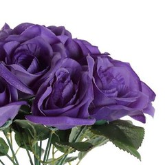 LAVENDER 12″ tall Velvet Roses ARTIFICIAL FLOWERS Bouquet Party Decorations