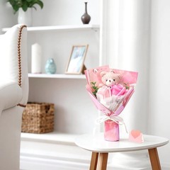 Preserved Flowers Mothers Day Gift, Eternal Flower Roses Bouquet with Bear for M