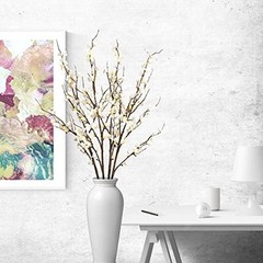 4Pcs Cherry Blossom Branches Artificial Flowers for Spring Summer Indoor White