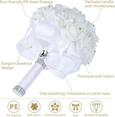 Ramo De Novia Flores Artificiales Decoracion Para Boda Matrimonio Accesorios NEW