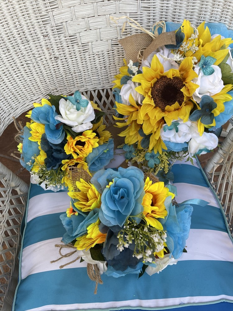 wedding flower bouquets bridal decorations sunflowers or your choice