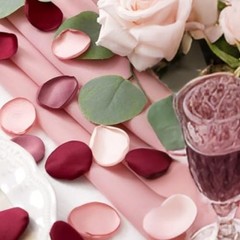 200Pcs Large Silk Rose Petals Artificial Scatter Flower Petals Bean Paste Mixed