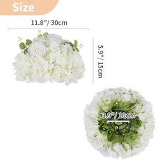 Flower Balls for Centerpieces Wedding: 10 Pcs 11.8 11.8″ Diam – 10 PCS White
