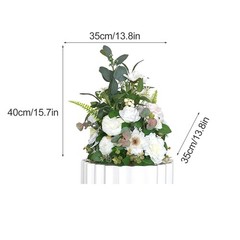 2pcs Light Blue Wedding Bouquet Silk Flower Decor LY009
