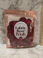 Fabric Rose Petals Red Burgundy 200 Pcs Vivitar
