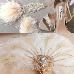 Unique Alternative Bridal Bouquet – Feather Fan Bouquet