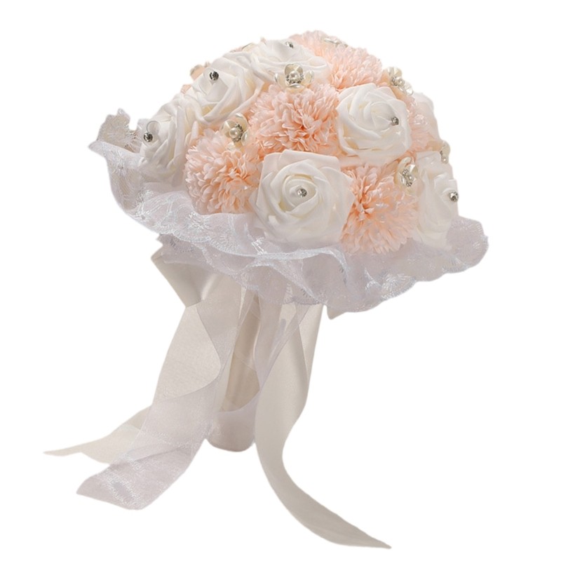 Realistic Silk Bridal Bouquet Artificial Flower Wedding Ceremony Photography