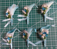 6Pcs Wedding Boutonniere Bride and Groom, Boutonniere Wedding Proms Bridesmaid