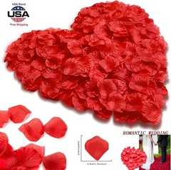1000/2000x Silk Red Rose Petals Flower Romantic Night Wedding Event Party Decor