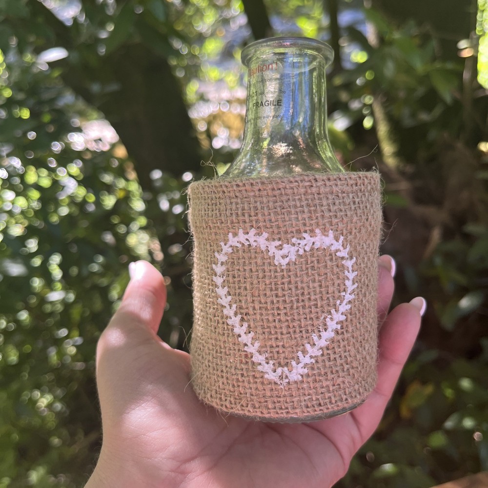 8 Wedding/Party Vases Wrapped In Burlap / 5.5″ X 2.5″ Hobby Lobby Discontinued