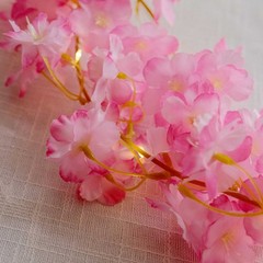 6 ft LED Pink Artificial Cherry Blossom Garland Fairy Lights Wedding Decorations