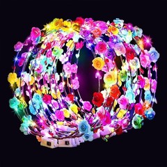 Dazzling 54 PCS Light Up Flower Crowns – Perfect for Parties, Weddings and More