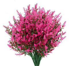 8Bundles Artificial Plants Flowers Fake Outdoor Plastic Faux UV Resistant Decor