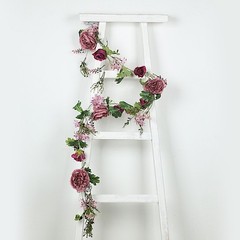 DUSTY ROSE 6 ft Artificial Rose Peony Flower Garland Wedding Party Decorations