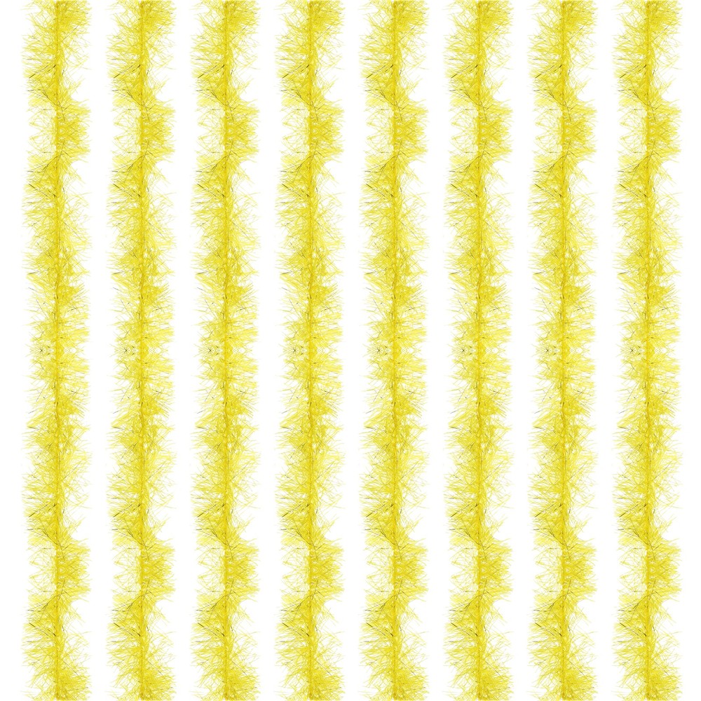 5Ft Feather Boa, 8 Pcs Artificial Fluffy Feather Boas, Yellow