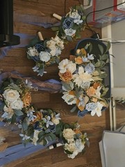 Ling’s Moment Wedding Bouquets 1 Bride and 5 Bridesmaid Bouquets for Wedding