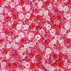 12 Panels Set 3D 8x4ft Floral Flower Wall Backdrop Pink Decor Rose Panels