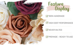 Deluxe Wedding Arch Flowers & Drapes Kit – 5 Pcs Sunset Terracotta & Burgundy