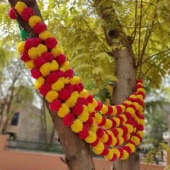 20 PC LOT Indian Plastic Flower Garland Artificial Party Garland Wedding Decor