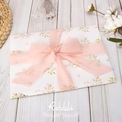 Chiffon Ribbon 1-1/2 inch x 20 Yard Handmade Fringe Chiffon Silk Blush Pink