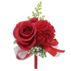 Handmade Bridal Groom Wedding Boutonniere Pin Artificial Rose Sunflower Fake Ber