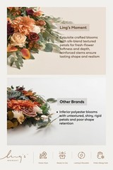 Ling’s Moment Flower Garland – 6FT Eucalyptus & Rose – Sweetheart Table Decor…