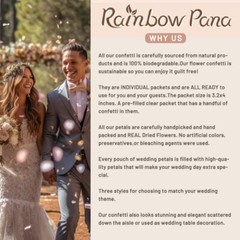 RainbowPana 30 Pack Biodegradable Confetti, Dried Flower Petals