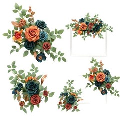 Ling’s Moment 2pcs Fall Wedding Artificial Floral Swags Welcome Sign Flowers …
